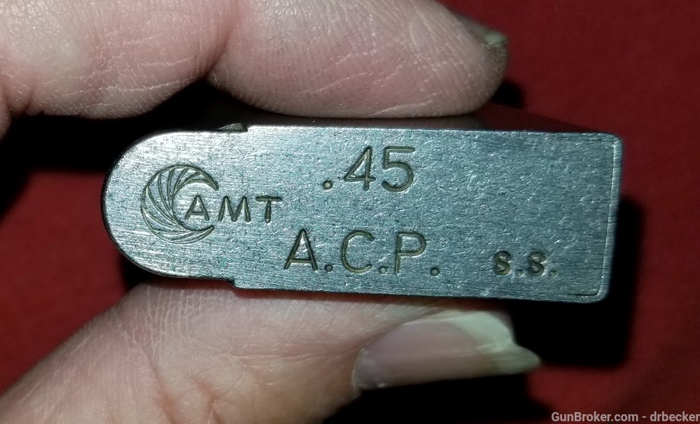 AMT backup 45 caliber magazine factory original parts-img-4