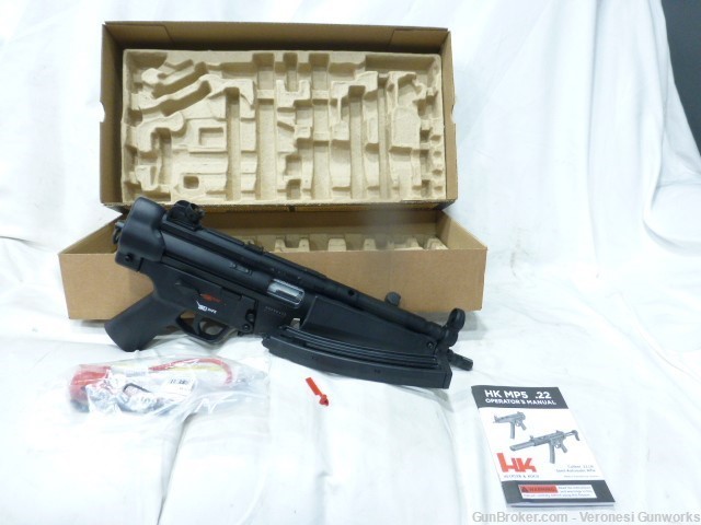 H&K MP5 22 Pistol 9" Threaded 22 LR 25 rd Rear Sling Point Black 81000740-img-0