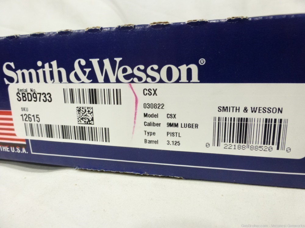 NIB S&W Smith & Wesson CSX Pistol 9mm 12 rd 10 rd 3" Thumb Safety 12615-img-9