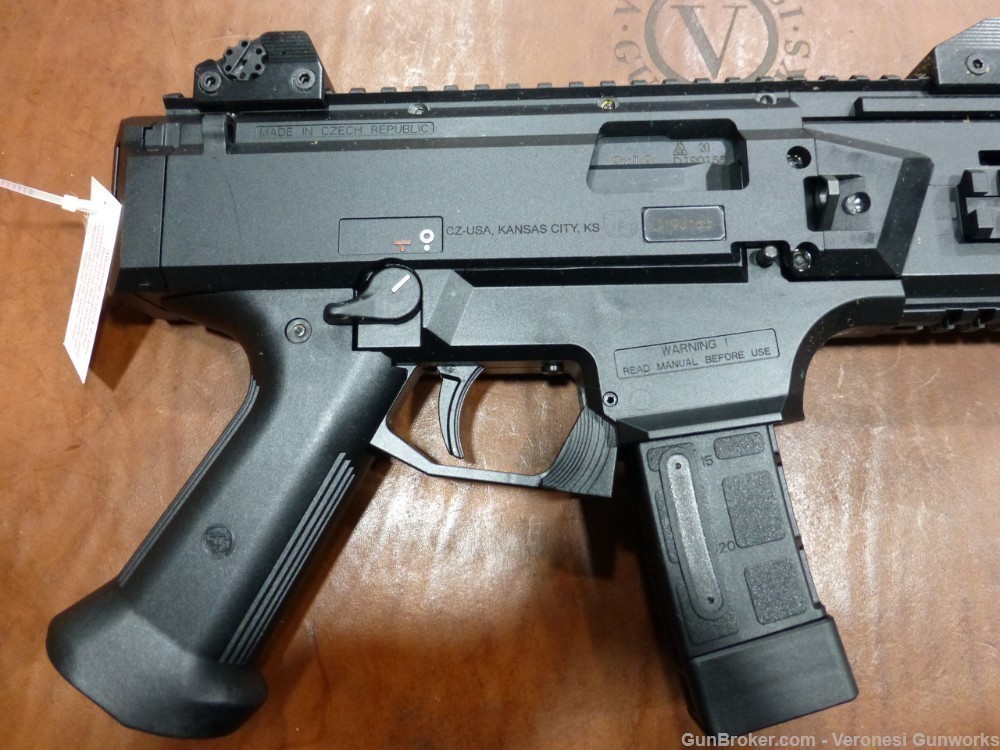 NIB Black CZ Scorpion Evo 3 S1 9mm 7.7" Barrel 20rd Mags 91351 9mm Pistol-img-5