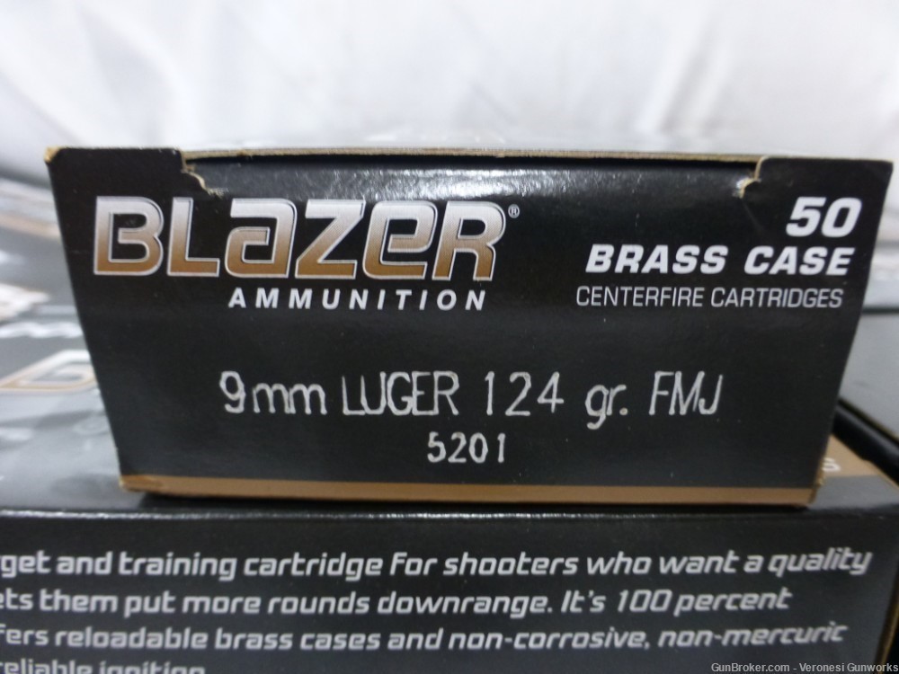 NIB 500 Rds CCI Blazer 9mm Luger 124 gr Full Metal Jacket 5201 500rd-img-1