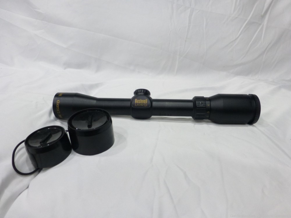 USED Bushnell Legend 2-7x32 Rifle Scope LENS COVERS INCLUDED EXCELLENT-img-1
