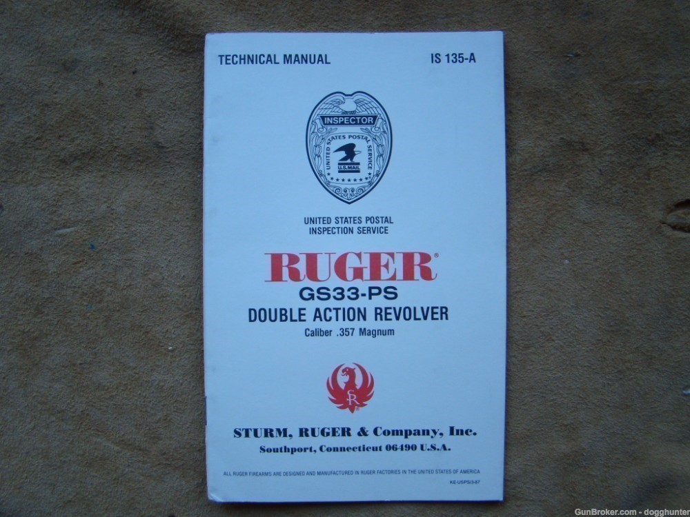 ruger united states postal  speed six 357 mag manual -img-0