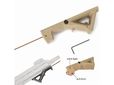 Angled Foregrip Hand Guard Front Grip with Laser FDE Tan Picatinny