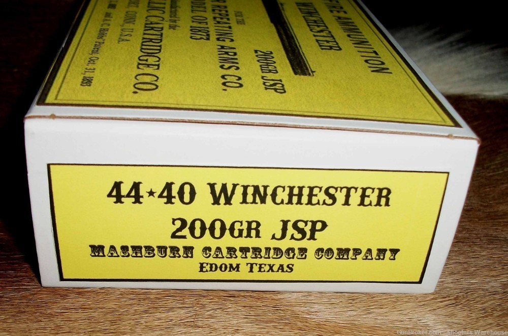 44-40 Winchester 200gr Hawk Jacketed HP Mashburn Cartridge Co. 20rds NEW-img-1