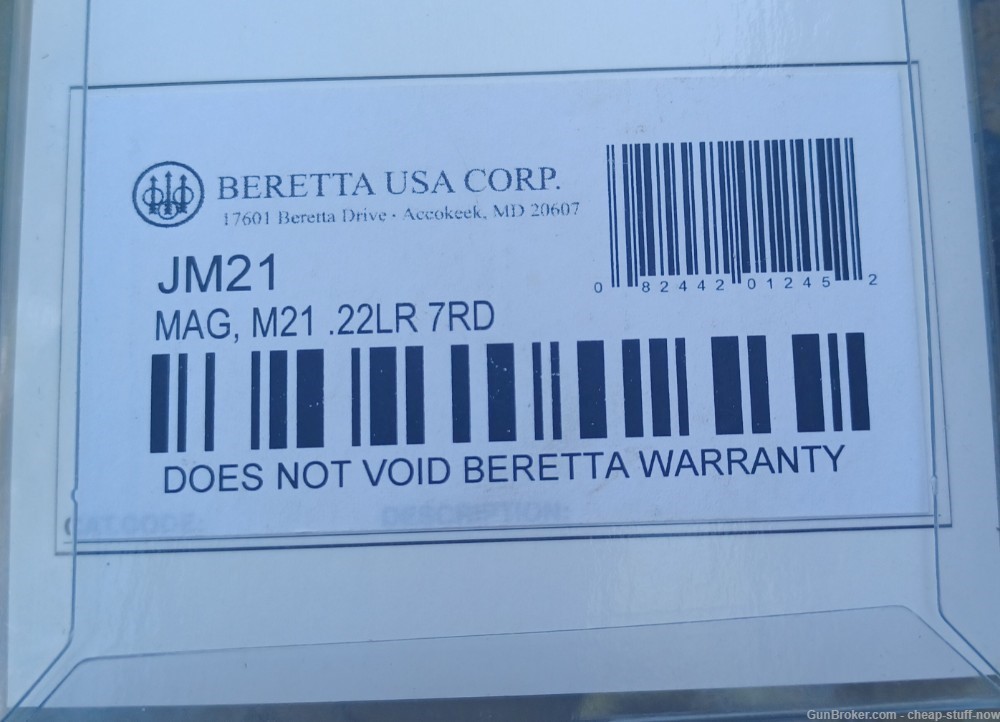 Factory Beretta M21 22 LR 7 Round Magazine Clip Brand New Made in Italy-img-1