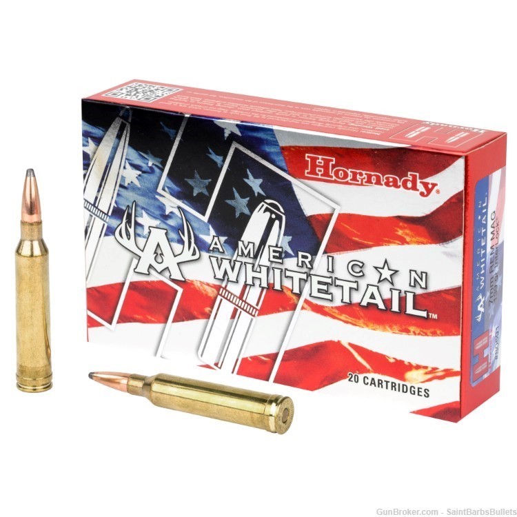Hornady American Whitetail 7mm Rem. Mag 139 Grain InterLock - 20 Rounds-img-0
