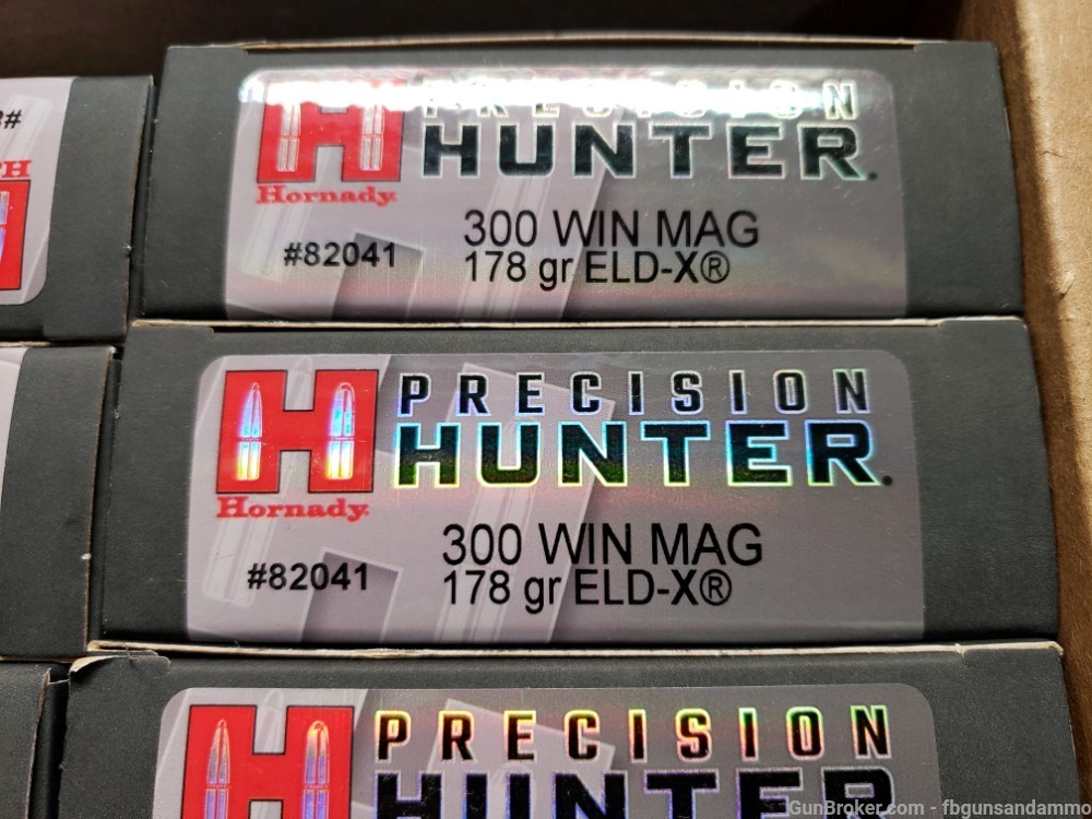 NEW 200 ROUNDS HORNADY .300 WIN MAG ELD-X PRECISION HUNTER 178 ELD X MAGNUM-img-2