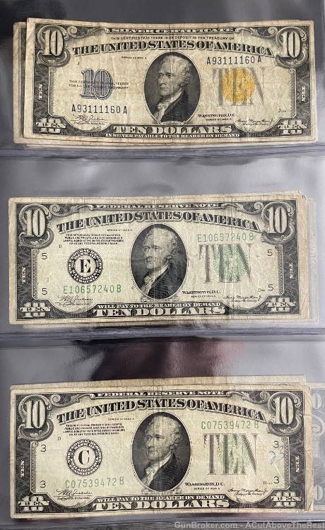 U.S. Paper Currency Collection 30 pieces in Album 1860s-1950s -img-5