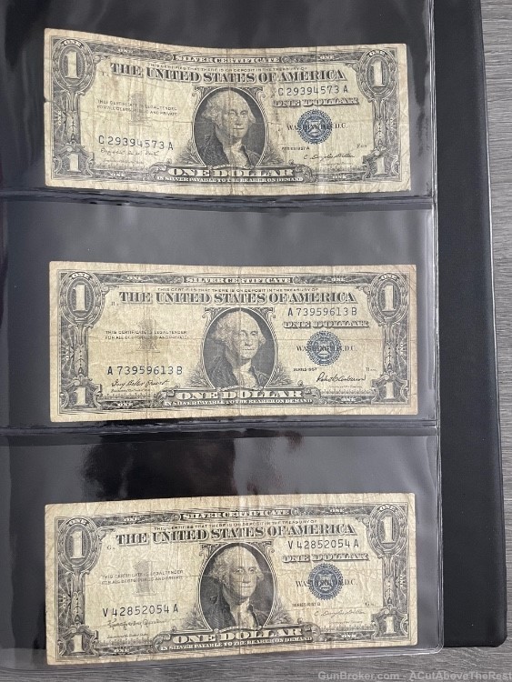 U.S. Paper Currency Collection 30 pieces in Album 1860s-1950s -img-9