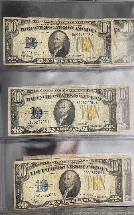 U.S. Paper Currency Collection 30 pieces in Album 1860s-1950s -img-1