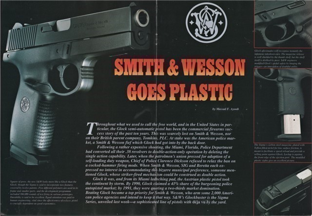 1994 SMITH & WESSON Goes Plastic 6pg Pistol Article-img-0