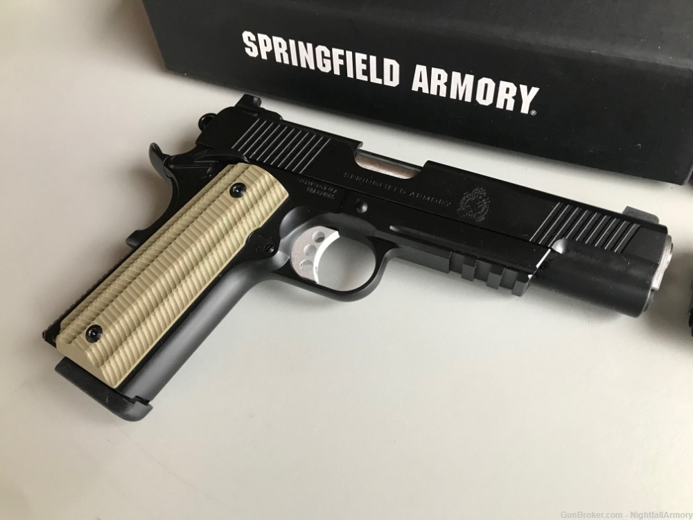 Pair of Springfield 1911 Operator 9 Pistols 9mm Rail consecutive serial #'s-img-4