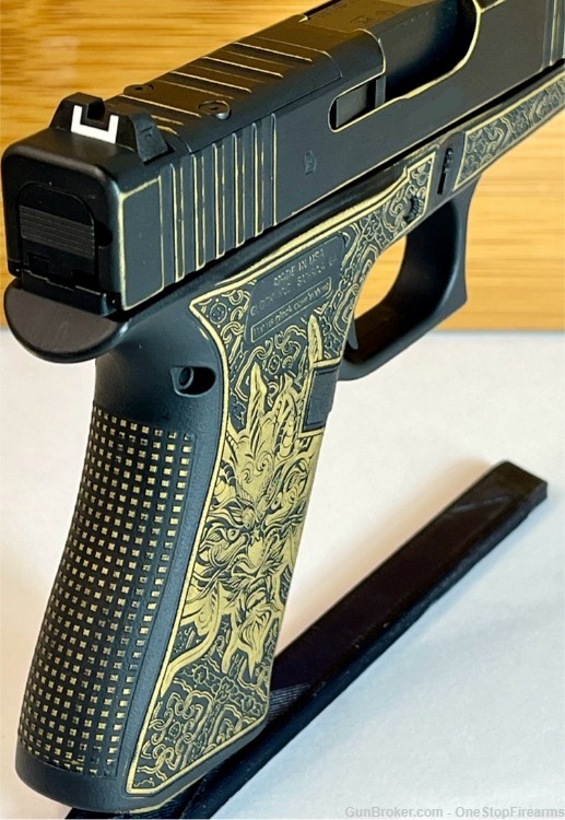 Custom Glock 43X Dragon MOS 9mm Ported Slide Pistol-img-3