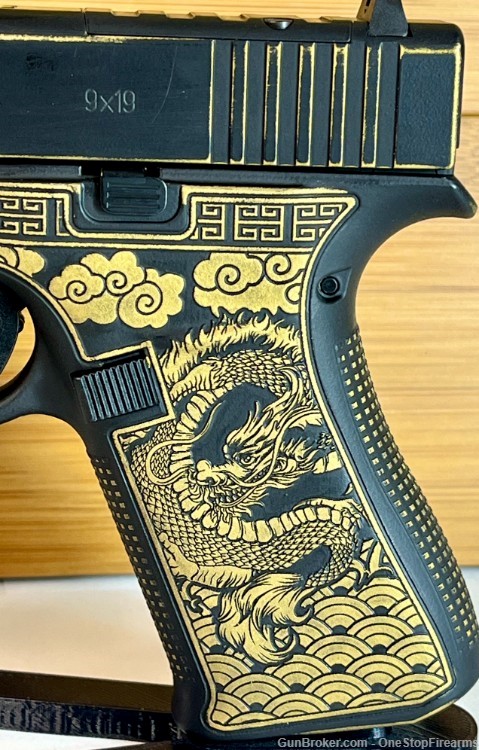 Custom Glock 43X Dragon MOS 9mm Ported Slide Pistol-img-5