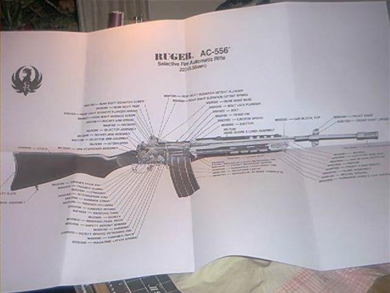 Ruger AC556 MACHINE GUN cut-away wall chart-img-0