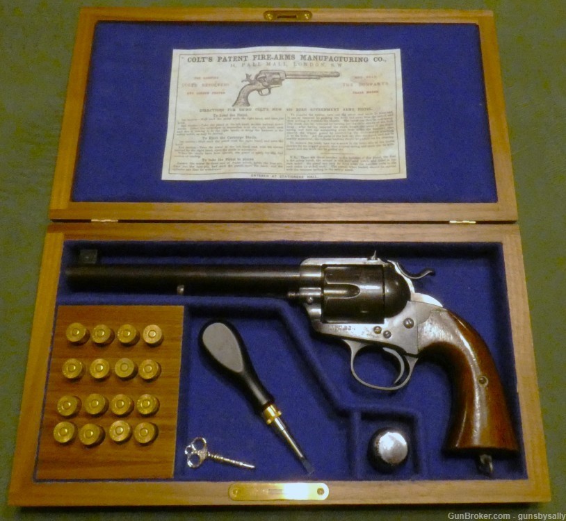 Very Important Cased Colt Pre-Bisley Flattop Target in .455 Eley Made 1894-img-0