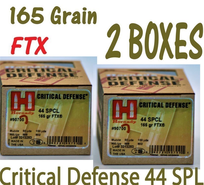 44 SPL Critical Defense HORNADY 44 SPECIAL 165 Grain "FTX" FlexLock® 40rds-img-0