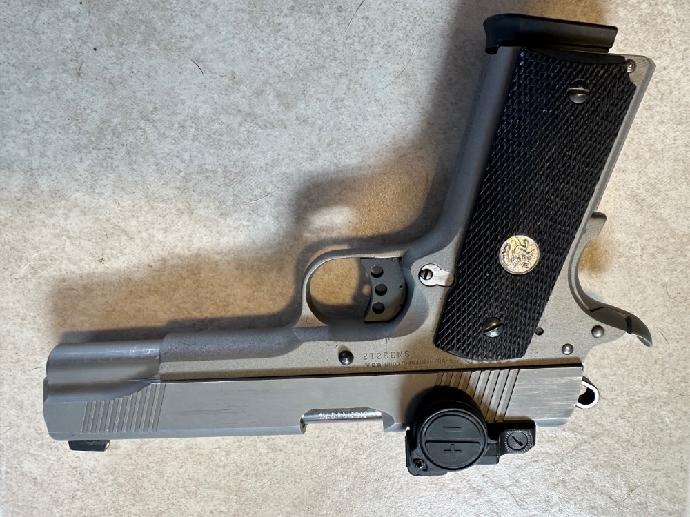 Colt 1911 custom slide work,barrel bushing and trigger have been polished -img-2