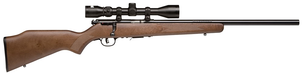 Savage 93R17 GVXP Bolt Action Rifle w/ Scope 17 HMR 21 BBL Hardwood -img-1