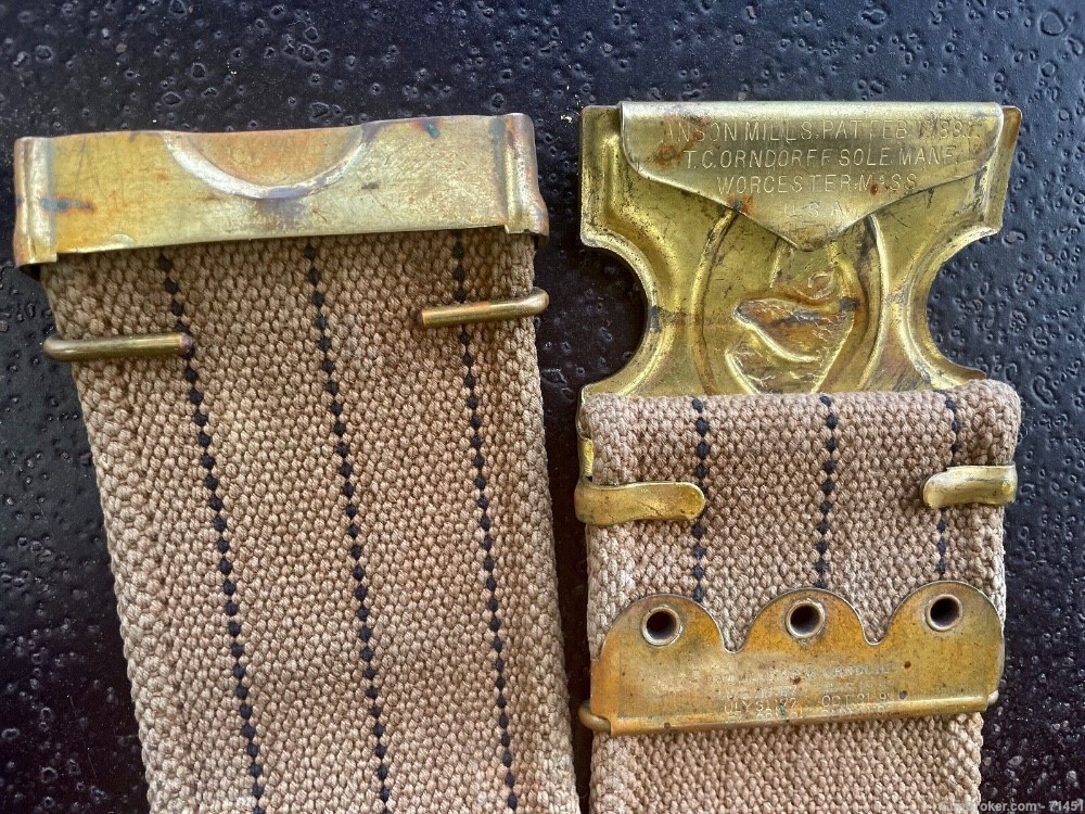 Anson Mills/Ormdorff Cartridge Belt,Dog Belt Buckle .Pat. 1881-img-8