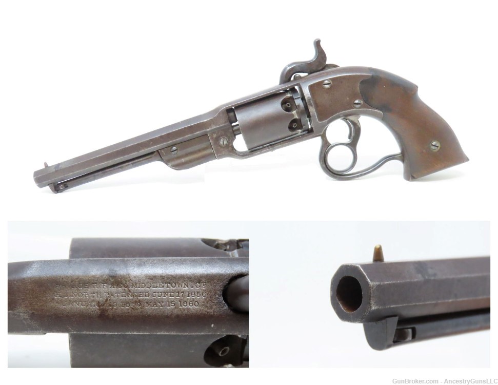 CIVIL WAR Antique SAVAGE .36 Caliber NAVY Percussion SINGLE ACTION Revolver-img-0