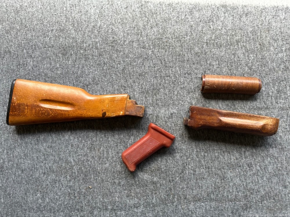 Original-Arsenal Bulgaria Wooden AK-74 Fixed Stock Set-img-0