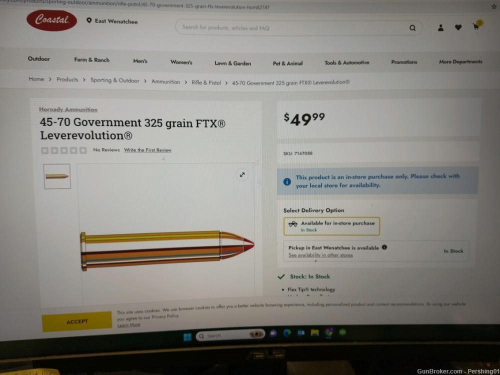 "REDUCED" Hornady FTX LEVERevolution .45-70 Government 325-Grain -100 Rds-img-4
