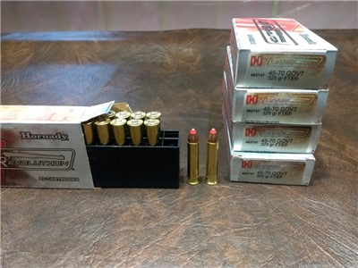 "REDUCED" Hornady FTX LEVERevolution .45-70 Government 325-Grain -100 Rds