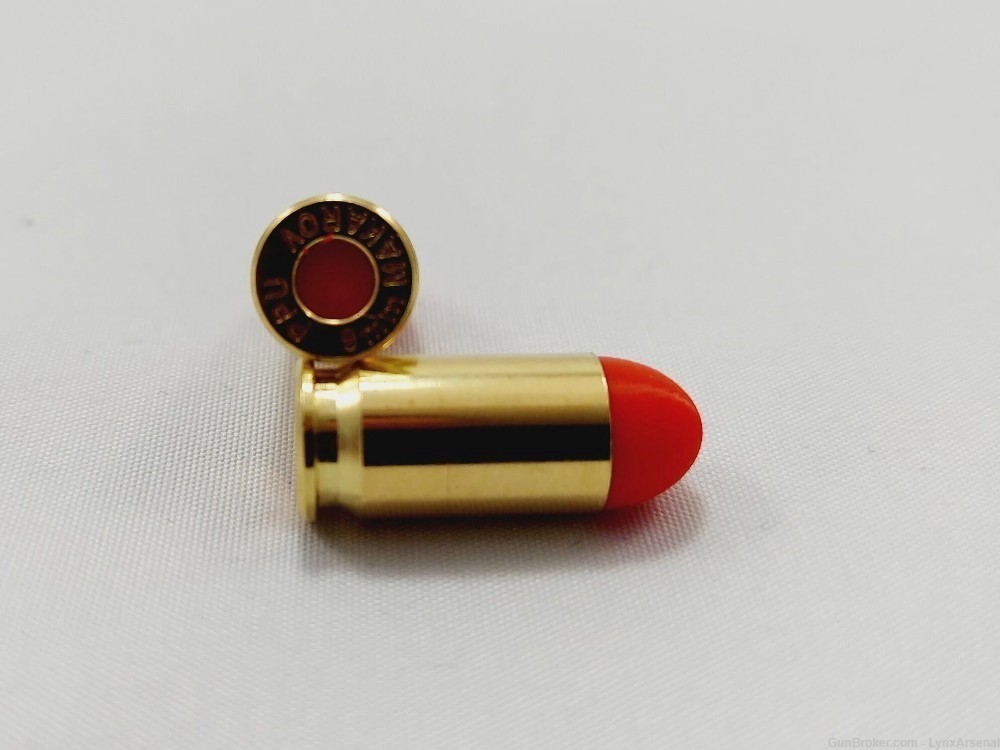 9mm Makarov Brass Snap caps / Dummy Training Rounds - Set of 10 - Red-img-1