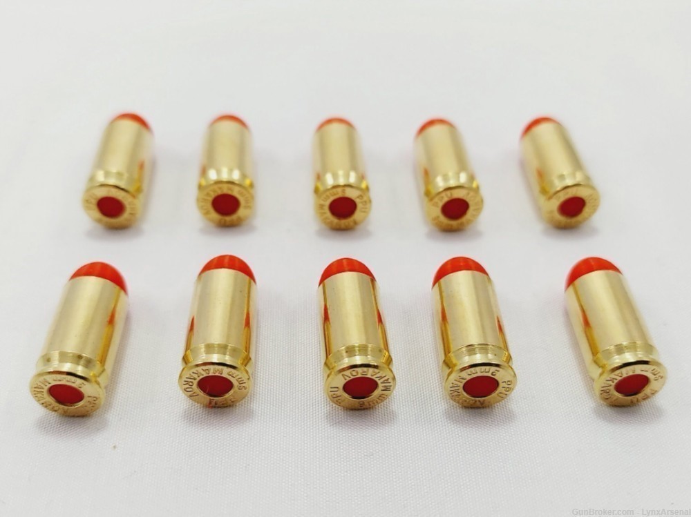 9mm Makarov Brass Snap caps / Dummy Training Rounds - Set of 10 - Red-img-3