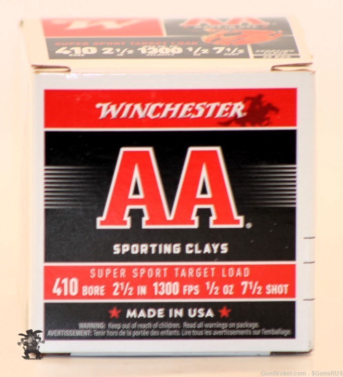 410 WINCHESTER AA Super Sport Sporting CLAY, BIRD, SQUIRREL 2½" No.7.5 -img-2