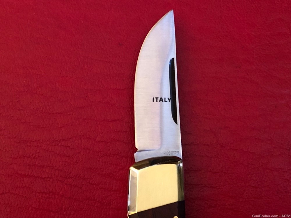 Vintage Falcon Famous Blades Italy Little Horn 2” Lockback Pocket Knife NOS-img-5