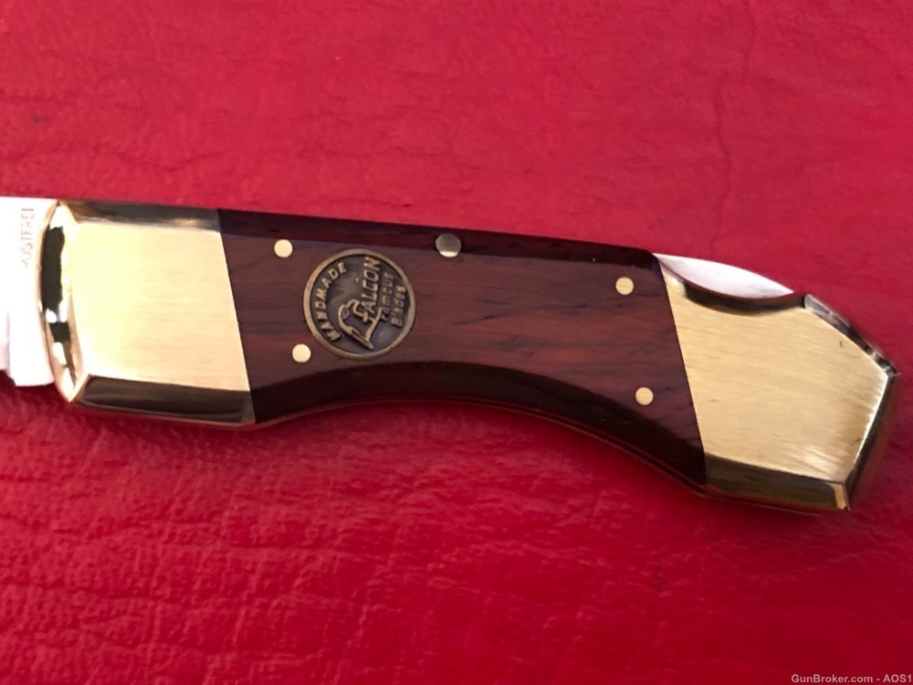 Vintage Falcon Famous Blades Italy Little Horn 2” Lockback Pocket Knife NOS-img-7