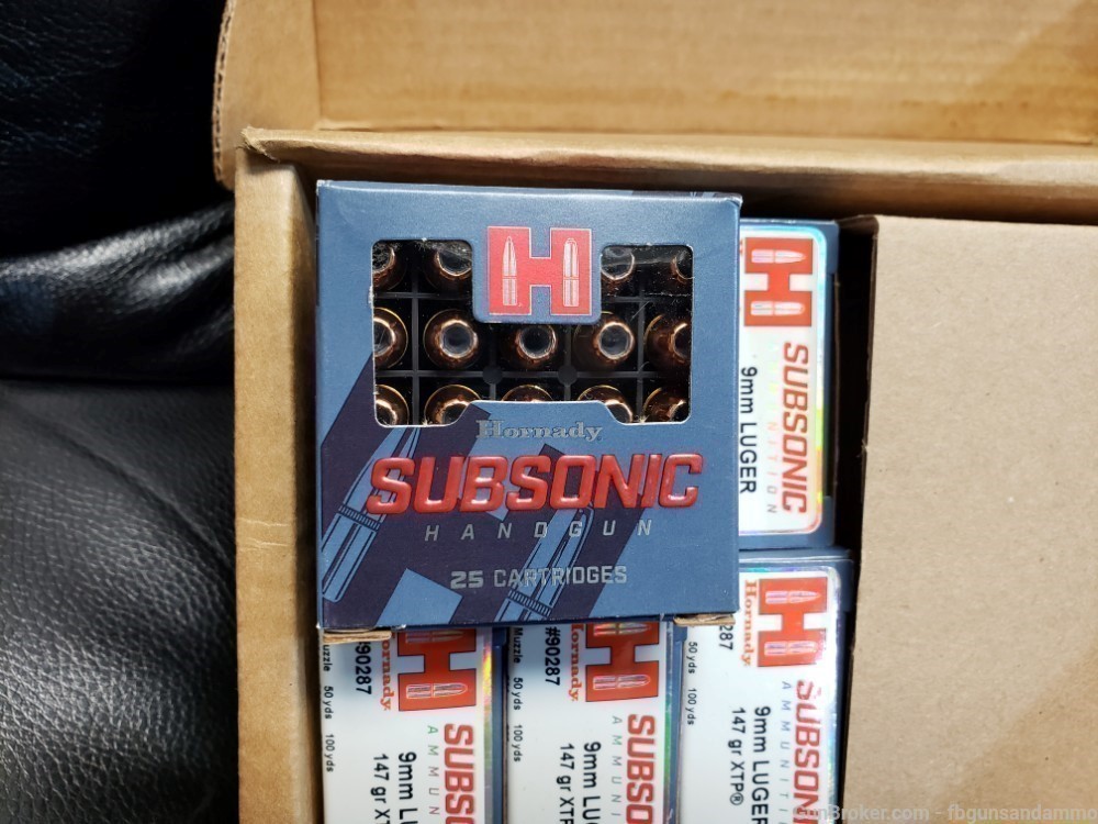 250 ROUNDS HORNADY SUBSONIC XTP 9 MM 147 GRAIN HOME DEFENSE JHP 9MM HP SUB-img-5