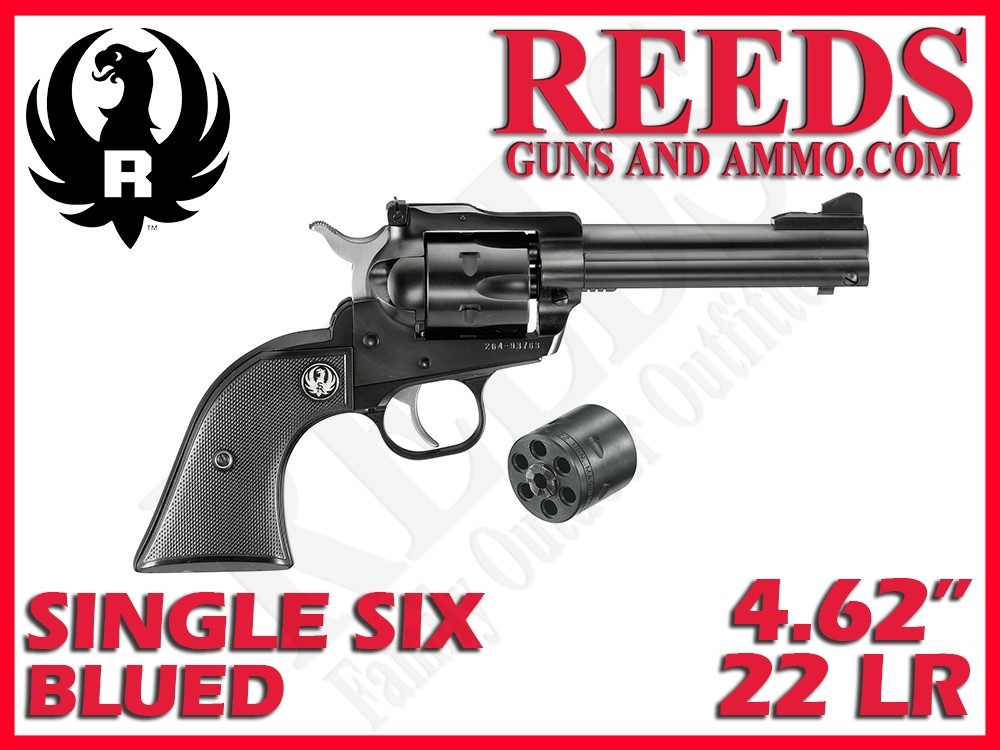 Ruger Single Six Convertible Blued 22 LR 22 Mag 4.62in 6 Shot 0623-img-0