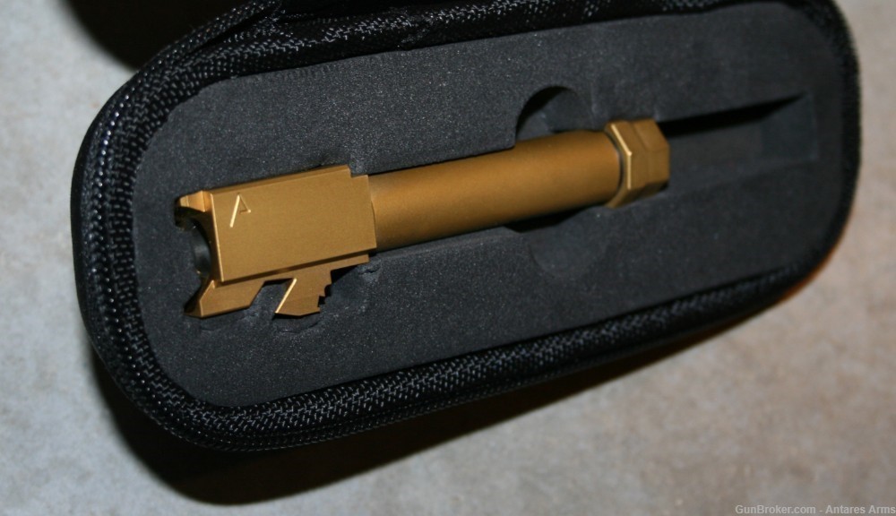 Agency Arms Threaded Barrel for Glock 26 Titanium Nitride GOLD Finish-img-2