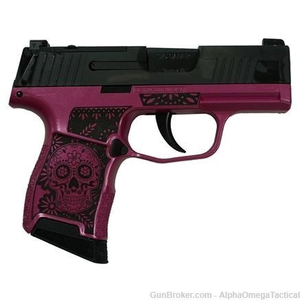 Sig Sauer "Sugar Skull-Medusa Pink" P365 Optic Ready Handgun 9mm Luger 10rd-img-0