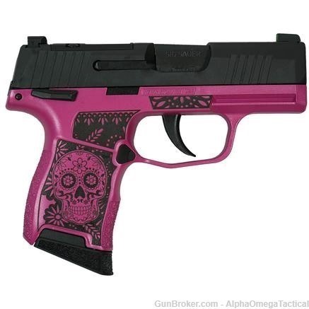 Sig Sauer "Sugar Skull-Medusa Pink Frame Only"P365 Optic Ready Handgun 9mm -img-0