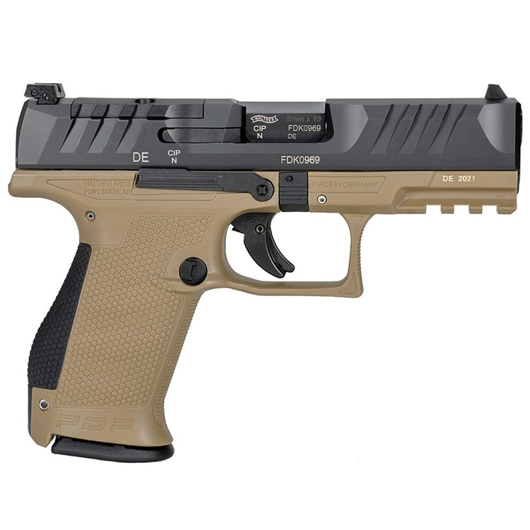 Walther Arms PDP 9mm 4" Bbl Two-Tone Tan Frame Optic Ready Compact Pistol-img-0