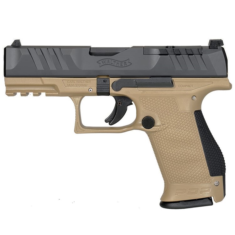 Walther Arms PDP 9mm 4" Bbl Two-Tone Tan Frame Optic Ready Compact Pistol-img-1