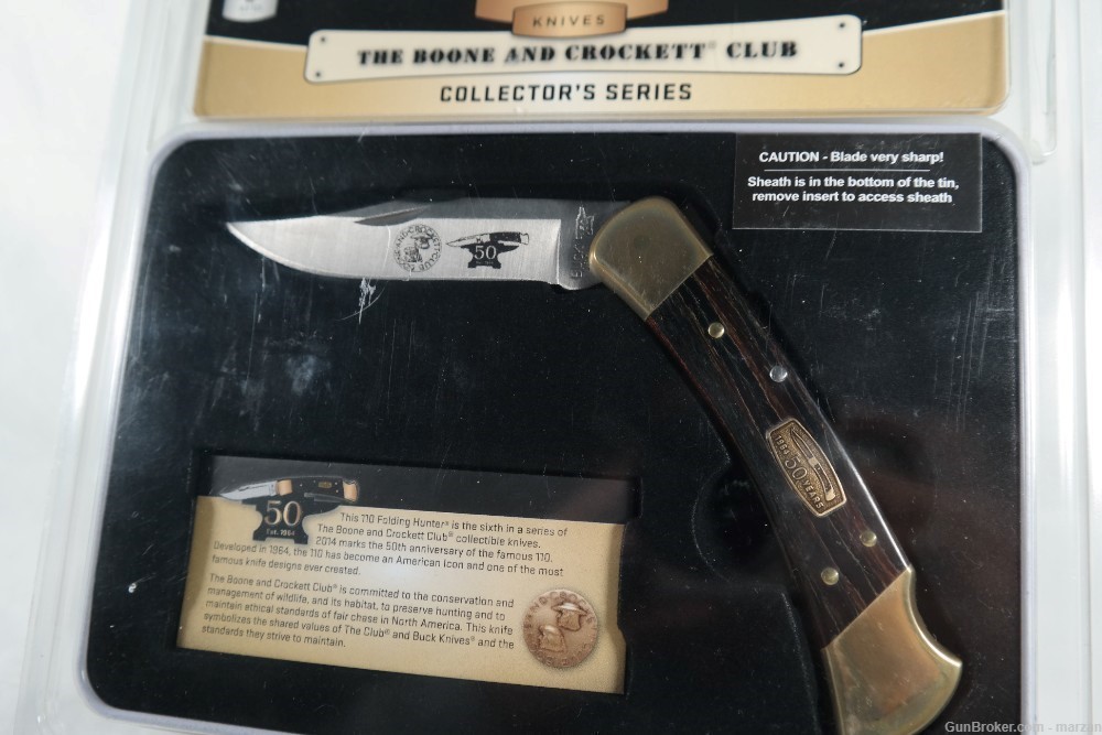 Buck Knives 110 Folding Hunter Knife The Boone and Crockett Club-img-1