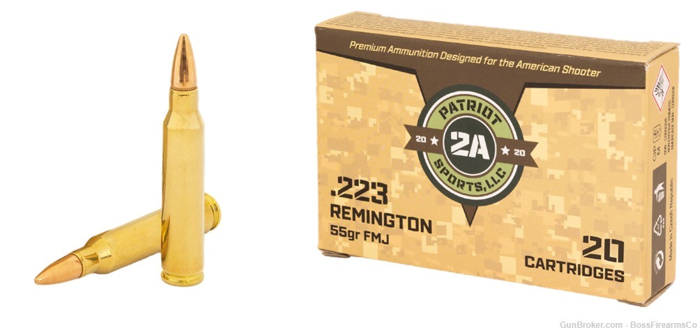 Patriot Sports LLC 2A .223 Remington 55gr FMJ Lot 200 P223055F -img-0