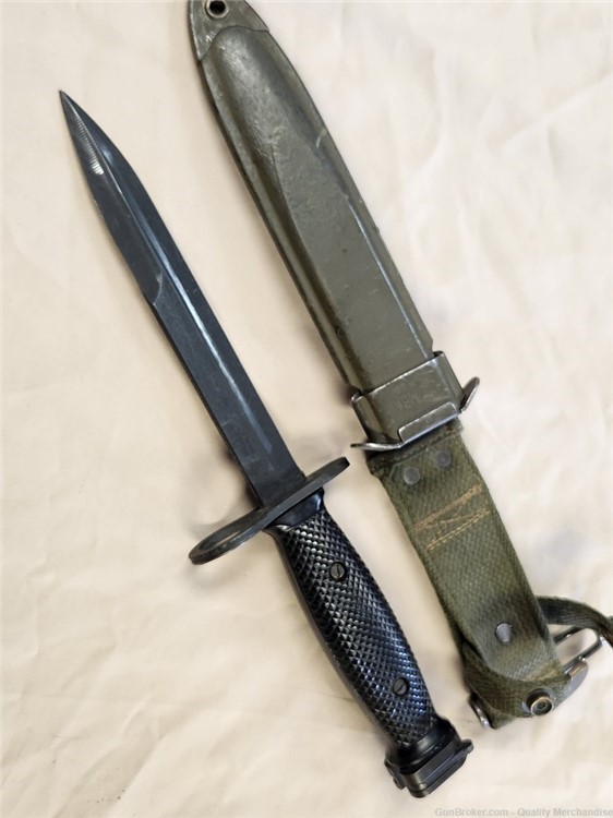 IMPERIAL M7 BAYONET WITH M8 MILITARY SCABBARD FOR M-16 VIETNAM ERA-img-0