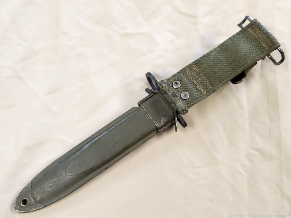 IMPERIAL M7 BAYONET WITH M8 MILITARY SCABBARD FOR M-16 VIETNAM ERA-img-9