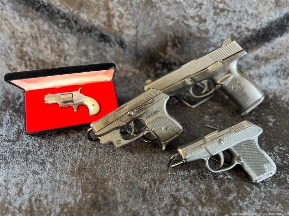 Used Gun Lot : Ruger LCP, NAA 22-S, Keltec P32, S&W SW40F-img-1