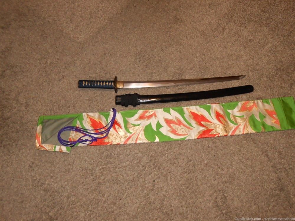 Antique Japanese Katana Samurai Wakizashi Sword Signed Yoshitake-img-0