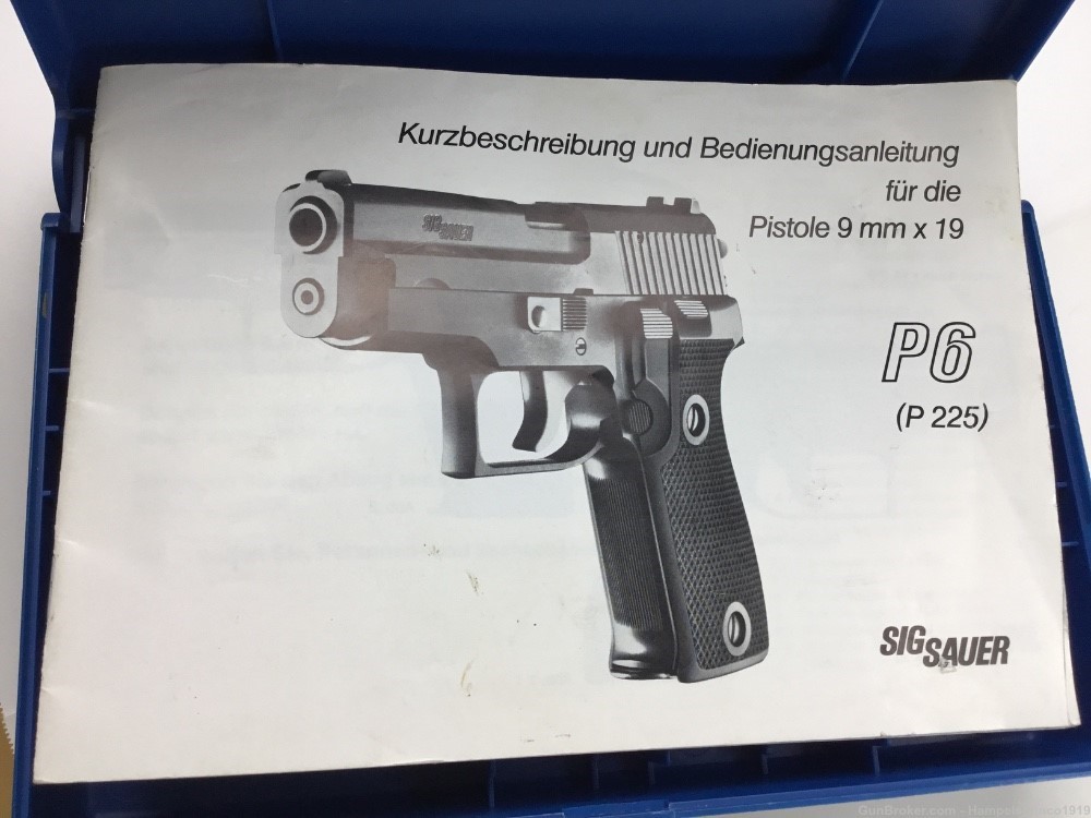 Sig Sauer Model P6 9mm 4” Bbl w/ Hard Case + German Manual -img-5