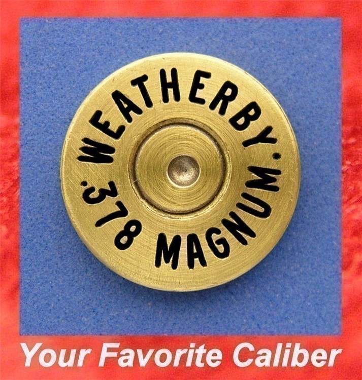 WEATHERBY 378 MAGNUM Cartridge Hat Pin  Tie Tac  Ammo Bullet-img-0