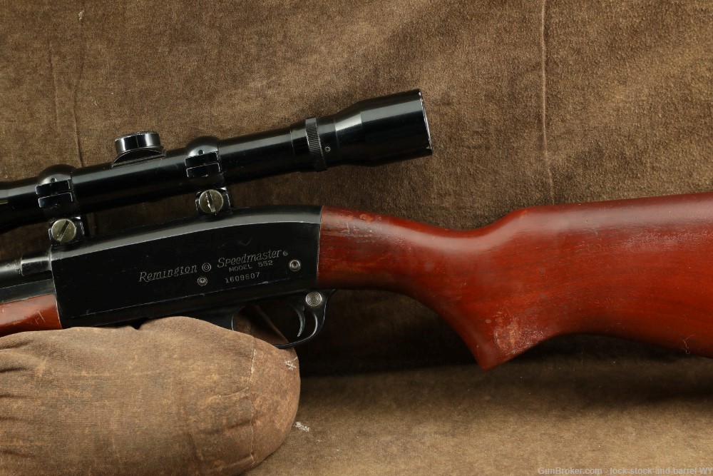 Remington Speedmaster Model 552 .22 S/L/LR 23.5” Semi-Auto Rifle w/ Scope-img-12